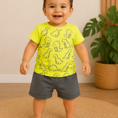 Conjunto Infantil Masculino Le Cav Dinossauros