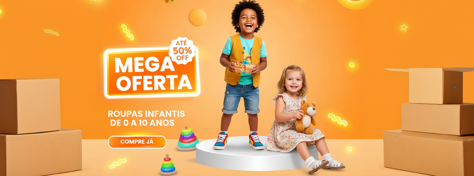 oferta roupa crianças e bebês