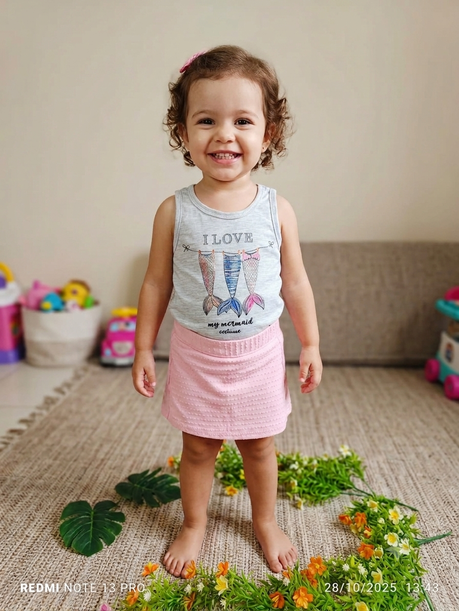 Conjunto Infantil Feminino Brandili Sereia